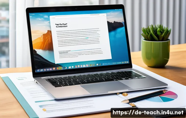 교사 교육 포트폴리오 작성법 - A professional teacher’s portfolio layout on a clean, modern desk with a laptop displaying a well-st...